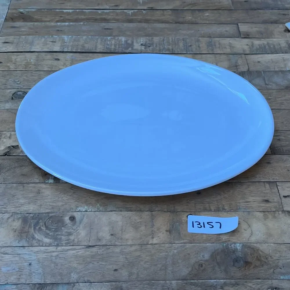 Vintage Hall China Oval 1940 WWII White Serving Platter 15